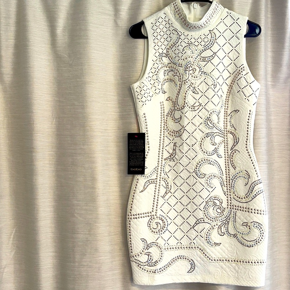 GORGEOUS BEBE Rhinestone Sleeveless Dress